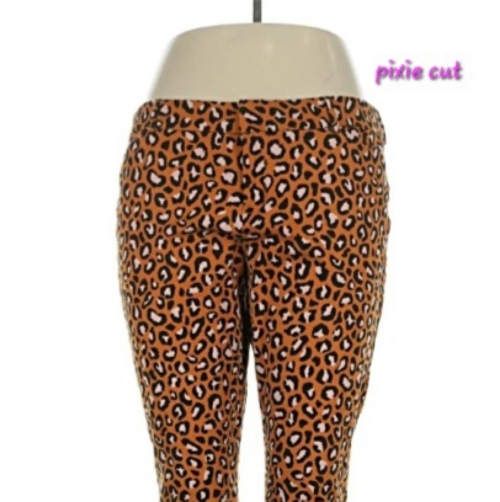 Pixie Ankle pants Leopard Print , Size 14